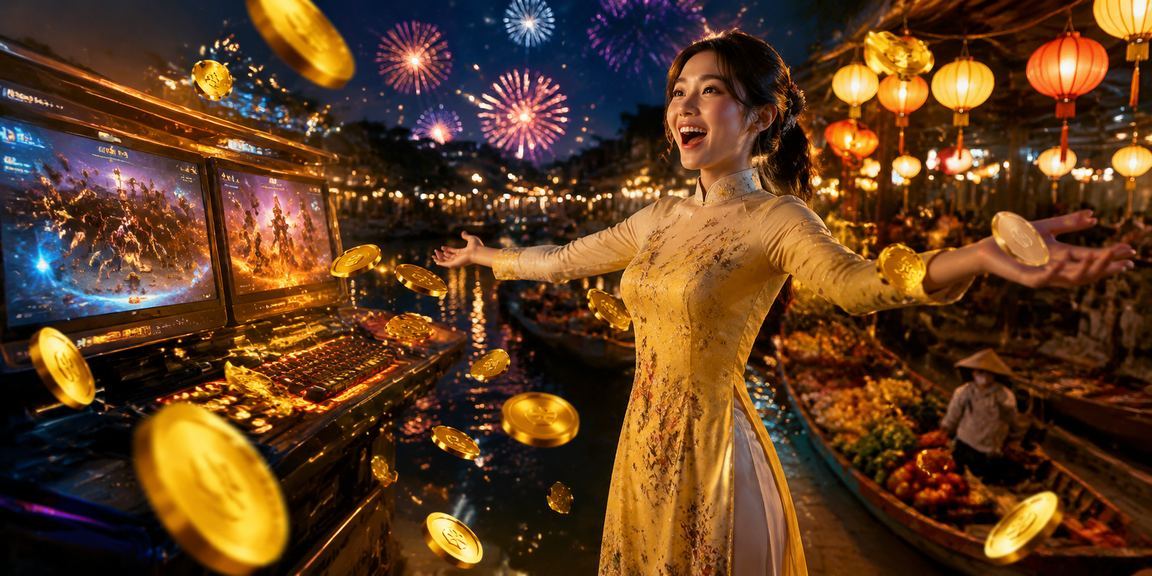Khung cảnh chợ đêm Hội An với người trẻ xem giải esports trên điện thoại